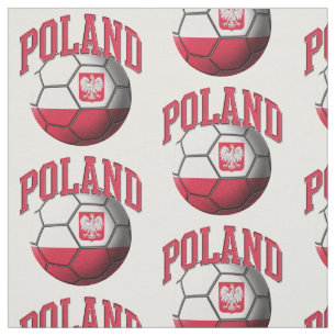 Flag of Poland Polish Soccer Ball Pattern Fabric