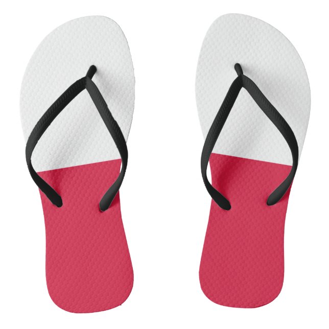 Flag of Poland Thongs (Footbed)