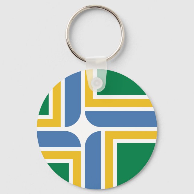 Flag of Portland, Oregon Keychain (Front)
