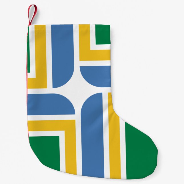 Flag of Portland, Oregon Small Christmas Stocking (Front)