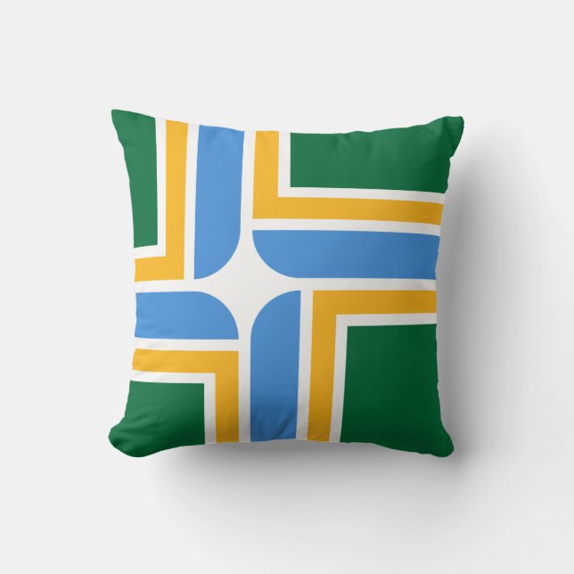 Flag of Portland (Oregon) Throw Pillow (Front)