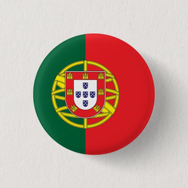 Flag of Portugal 3 Cm Round Badge (Front)
