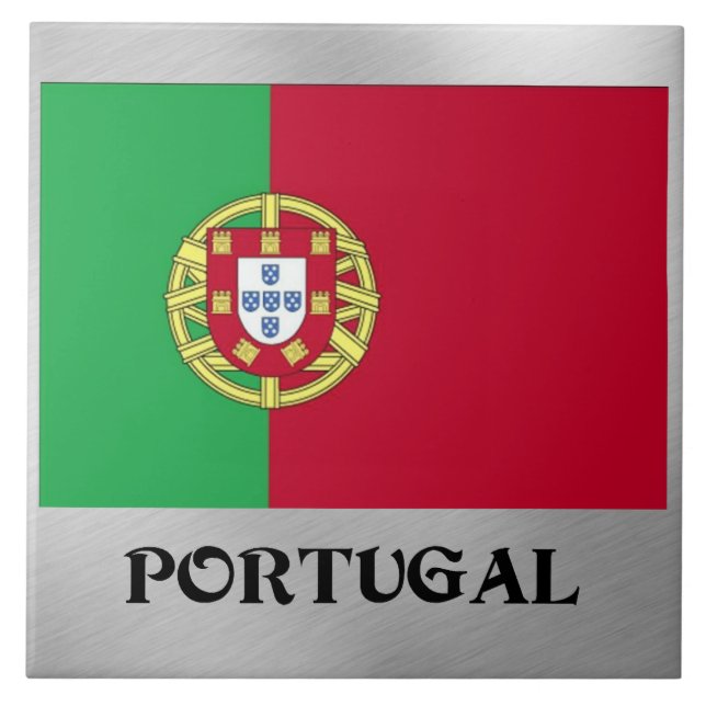Flag of Portugal Ceramic Tile (Front)