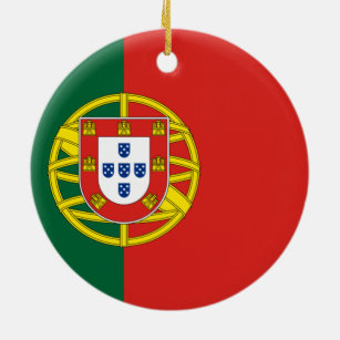 Flag of Portugal Ceramic Tree Decoration