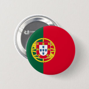 Flag of Portugal for Day of Portugal holiday 6 Cm Round Badge