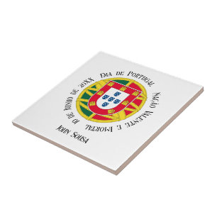Flag of Portugal for Day of Portugal holiday Ceramic Tile