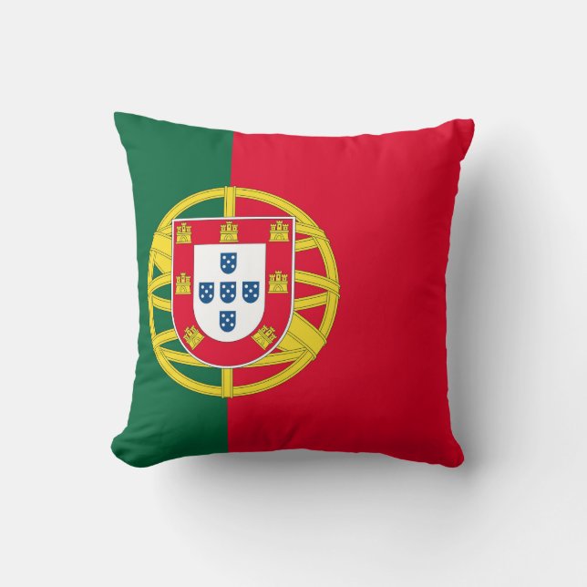 Flag of Portugal for Day of Portugal holiday Cushion (Front)
