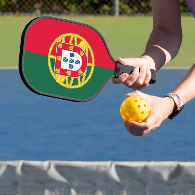 Flag of Portugal for Day of Portugal holiday  Pickleball Paddle (Insitu)