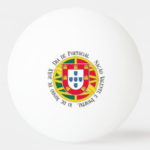 Flag of Portugal for Day of Portugal holiday Ping Pong Ball