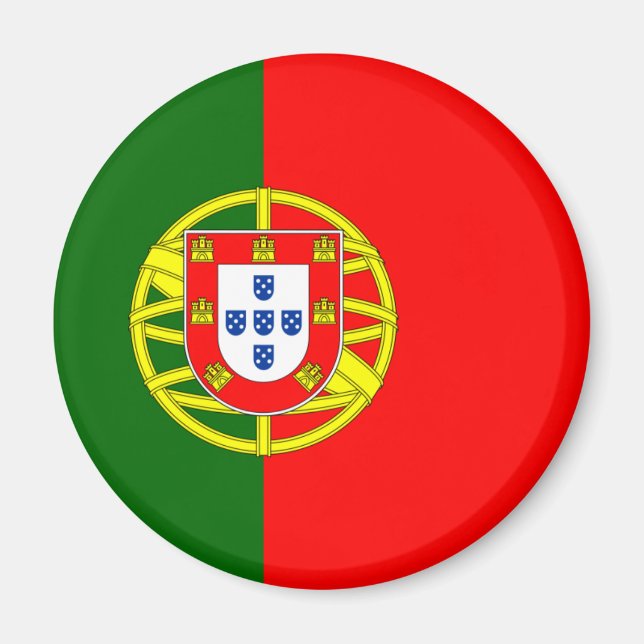 Flag of Portugal Magnet (Round) (Front)