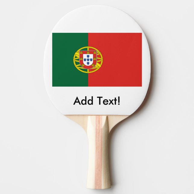 Flag of Portugal Ping Pong Paddle (Front)