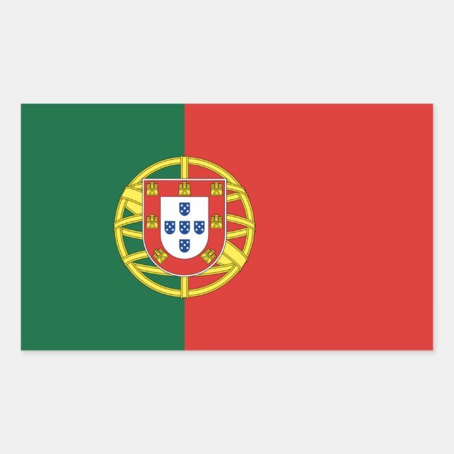 Flag of Portugal Rectangular Sticker (Front)