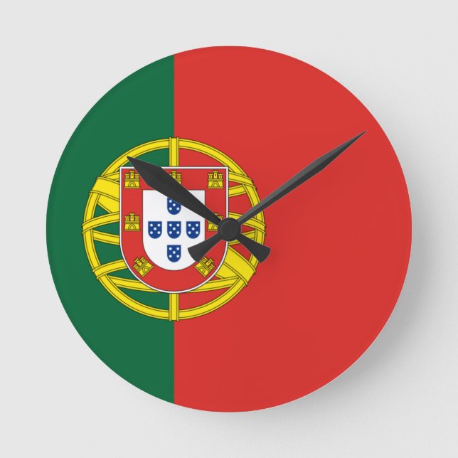 Flag of Portugal Round Clock (Front)