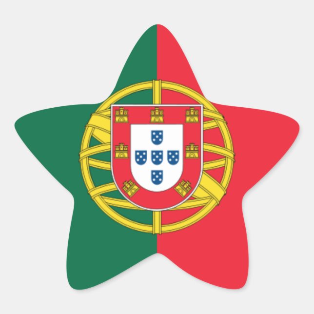 Flag of Portugal Star Sticker (Front)