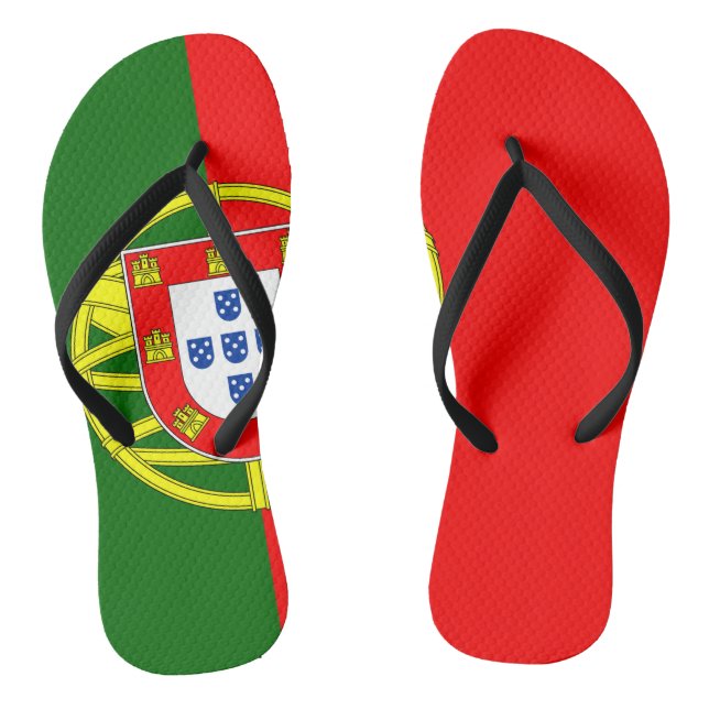 Flag of Portugal Thongs (Footbed)