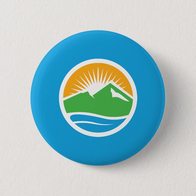 Flag of Provo, Utah 6 Cm Round Badge (Front)