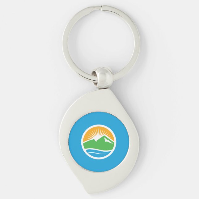 Flag of Provo, Utah Key Ring (Front)