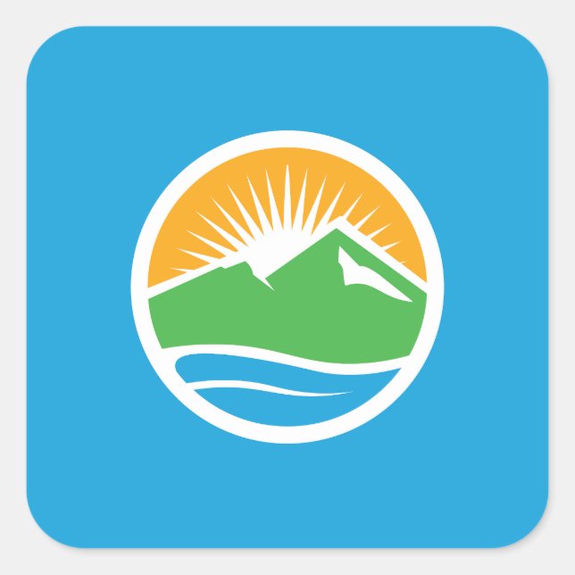 Flag of Provo, Utah Square Sticker (Front)