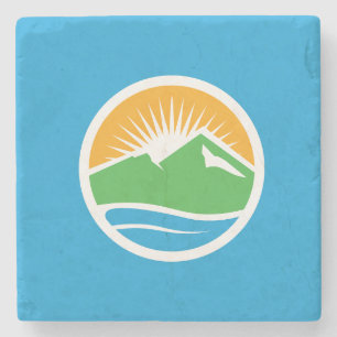 Flag of Provo, Utah Stone Coaster