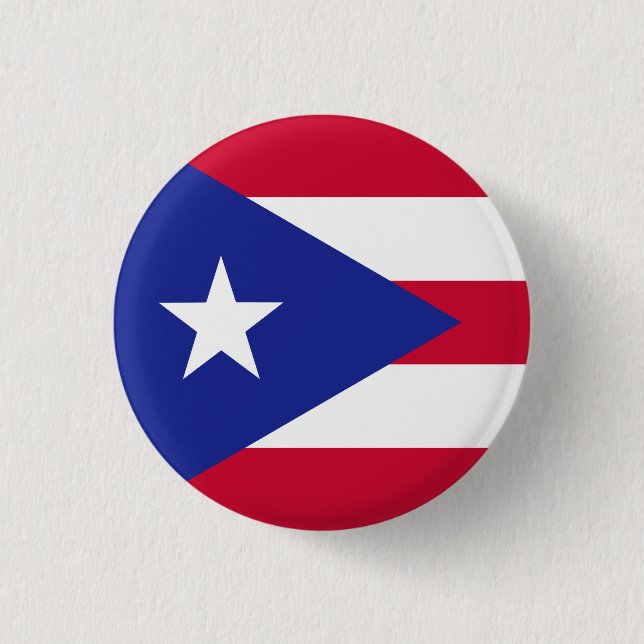 Flag of Puerto Rico 3 Cm Round Badge (Front)