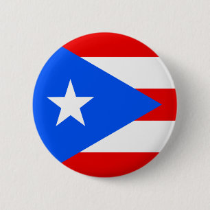 Flag of Puerto Rico 6 Cm Round Badge