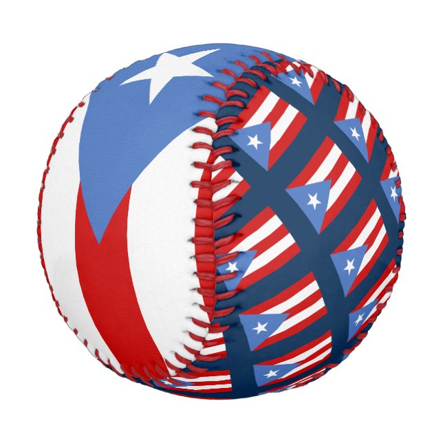 Flag of Puerto Rico Baseball (Angled)