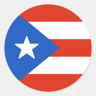 Flag of Puerto Rico Classic Round Sticker