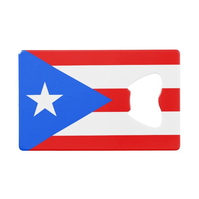 Flag of Puerto Rico Credit Card Bottle Opener (Front (Horizontal))