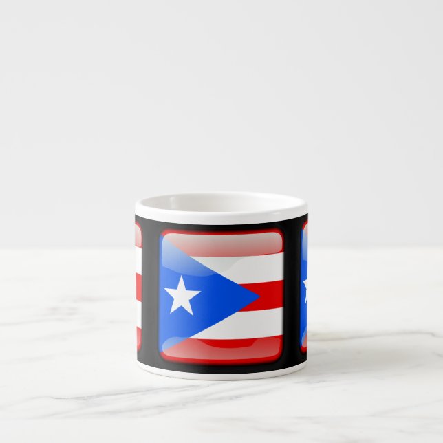 Flag of Puerto Rico Espresso Cup (Front)