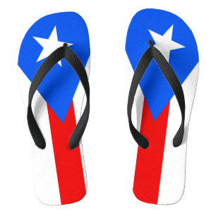 Flag of Puerto Rico Flips Flops Thongs
