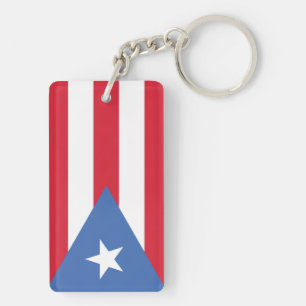 Flag of puerto Rico Key Ring
