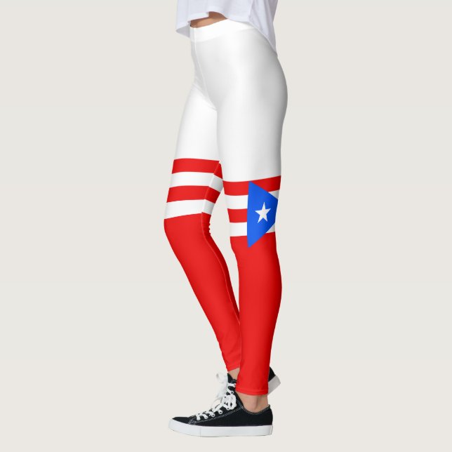 Flag of Puerto Rico Leggings (Left)