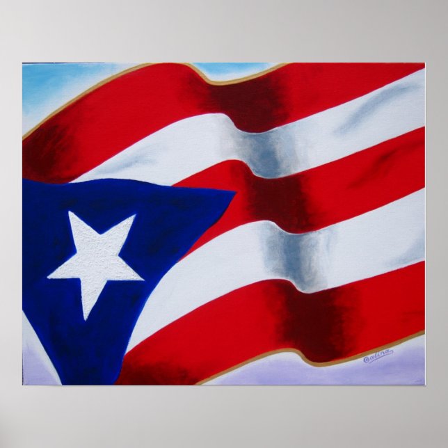 Flag of Puerto Rico Poster (Front)