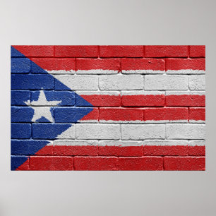 Flag of Puerto Rico Poster