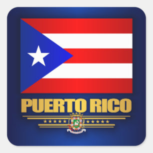 Flag of Puerto Rico Square Sticker