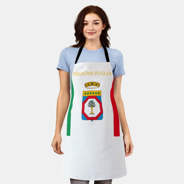 Flag of Puglia (Italy)   Apron (Worn)