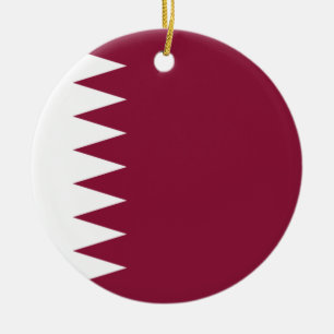 Flag of Qatar Ceramic Ornament