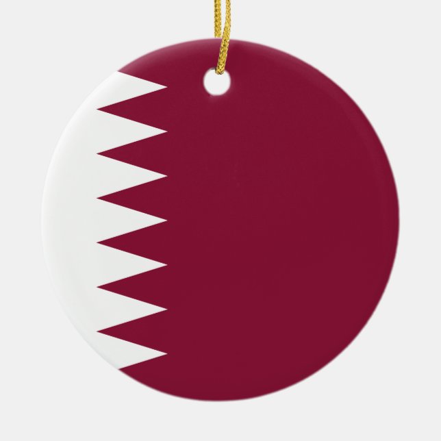 Flag of Qatar Ceramic Ornament (Front)
