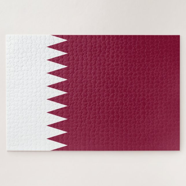 Flag of Qatar Jigsaw Puzzle (Horizontal)