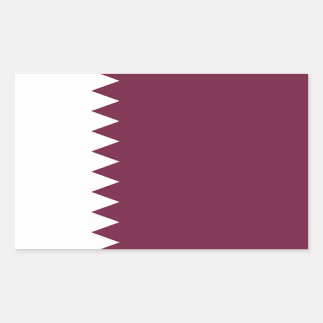 Flag of Qatar Rectangular Sticker (Front)
