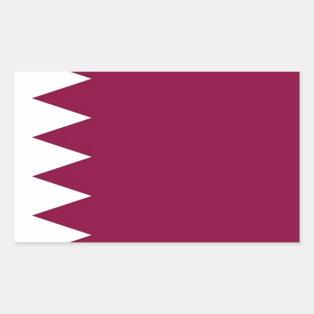 Flag of Qatar Rectangular Sticker (Front)