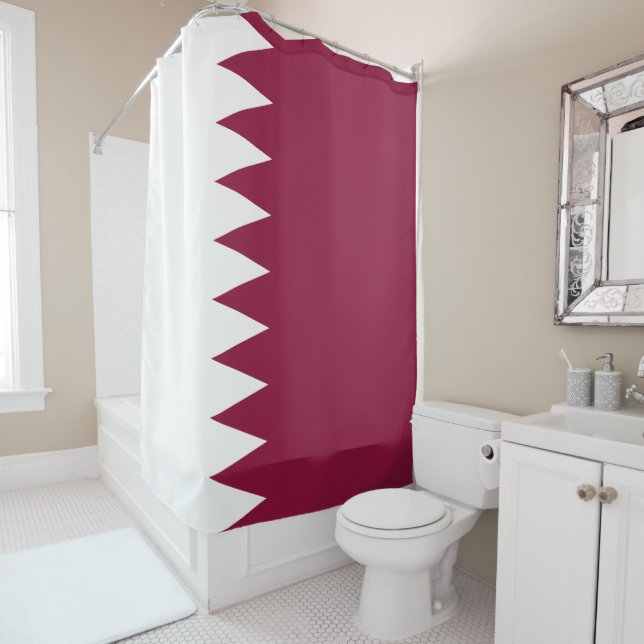 Flag of Qatar Shower Curtain (In Situ)