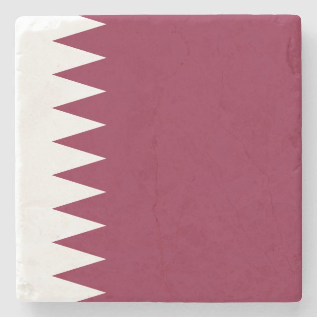 Flag of Qatar Stone Coaster (Front)