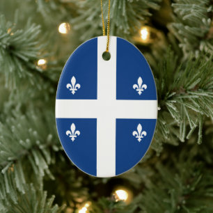 Flag of Québec, Canada Ceramic Ornament