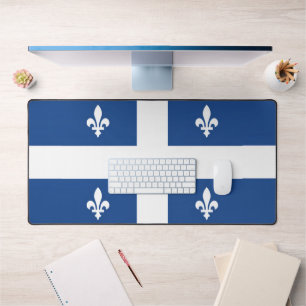 Flag of Québec, Canada Desk Mat