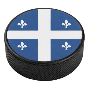 Flag of Québec, Canada Hockey Puck