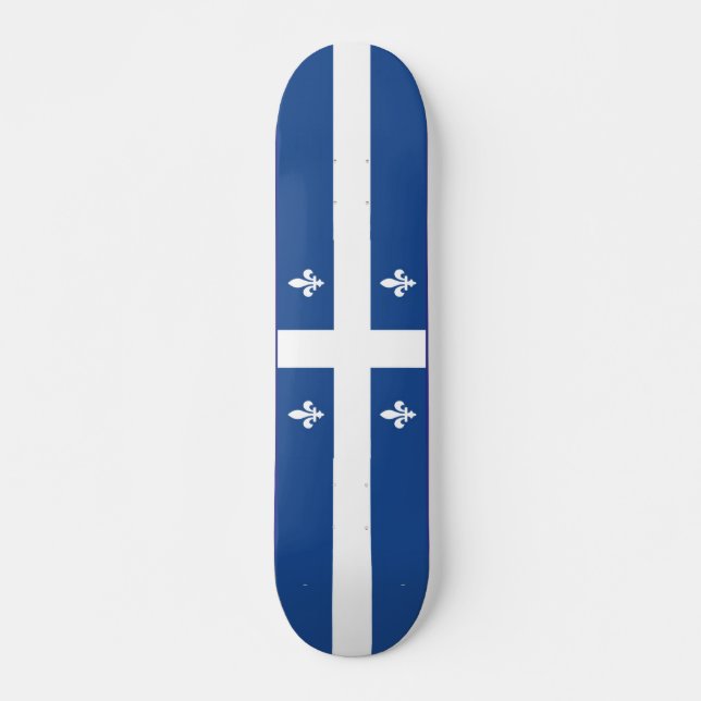 Flag of Québec, Canada Skateboard (Front)