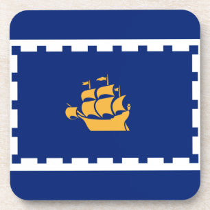 Flag of Quebec City Beverage Coaster