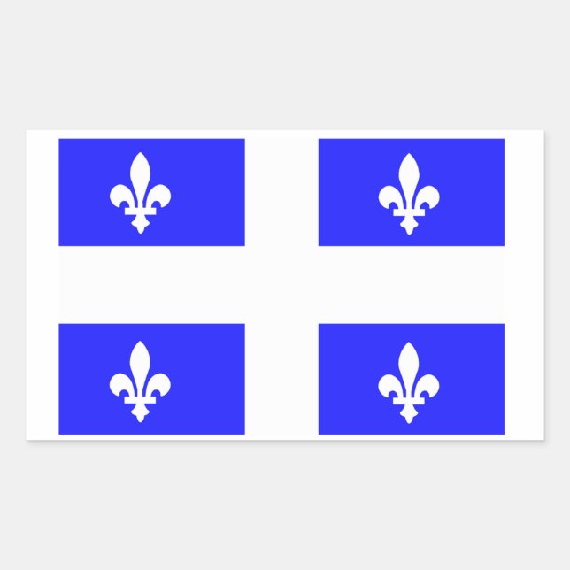 Flag of Quebec Rectangular Sticker (Front)