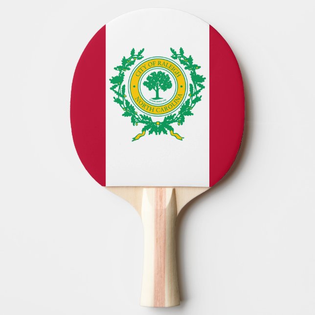 Flag of Raleigh, North Carolina Ping-Pong Paddle (Front)